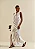 Vestido Longo Morena Rosa Off White Sem Manga - Imagem 1