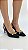 Slingback Preto Couro com Metal Dourado Lacore - Imagem 1
