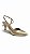 Slingback Couro Lacore Dourado Elegante - Imagem 1