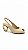 Peep Toe Off White Couro Salto Dourado Cecconello - Imagem 2