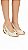 Peep Toe Off White Couro Salto Dourado Cecconello - Imagem 1