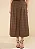 Saia Morena Rosa Evasê Alta Midi Marrom - Imagem 2