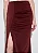 Saia Zinco Reta Alta Midi Vinho - Imagem 3