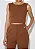 Top Zinco Sem Alça Decote Careca Marrom - Imagem 2