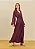 Vestido Longo Bordô Manga Longa Maria.Valentina - Imagem 1