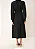 Vestido Midi Maria.Valentina Solto Manga Longa Preto - Imagem 3