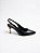 Slingback preto Cecconello salto dourado - Imagem 2