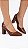 Scarpin Couro Conhaque Salto Bloco 7cm Bottero - Imagem 1