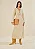 Vestido Morena Rosa Off White Midi Manga Longa - Imagem 1