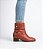 Bota Cano Curto Couro Vermelho LaCore - Imagem 1
