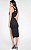 VESTIDO PRETO MIDI RECORTE ASSIMETRICO COM FENDA LANÇA PERFUME 502VE007088 - Imagem 2