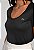 CAMISETA PRETO LACOSTE LOGO BORDADO PRETA TF142323 - Imagem 3