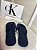 CHINELO CALVIN KLEIN JEANS BAIXO RELEVO AZUL MARINHO - Imagem 1