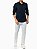 CAMISA MANGA LONGA SLIM CALVIN KLEIN JEANS AZUL MARINHO - Imagem 2