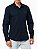 CAMISA MANGA LONGA SLIM CALVIN KLEIN JEANS AZUL MARINHO - Imagem 1