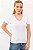 CAMISETA CM V CKJ FEMININA BASICA BRANCA CKJF101 - Imagem 1