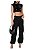 BLUSA MUSCLE CROPPED PAETE PRETA MYFT 502BL006984 - Imagem 2
