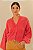 CARDIGAN CURTO TRICOT PELINHO CORAL FARM 326438 - Imagem 1