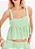 Blusa Cropped Ampla Com Linho Listrada - Imagem 2
