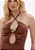 Vestido frente unica super midi marrom 502VE013281 - Imagem 3