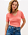 Camiseta gola V Tommoy Hilfiger coral ABWW0WW40585 - Imagem 1