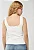 Regata canelada decote quadrado off white MYFT 502RG001327 - Imagem 3