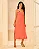 Vestido midi com bordado coral Claudia Rabelo VES 3611 2647 - Imagem 1