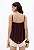 Blusa de alca em crepe marrom MYFT 502BL010147 - Imagem 3