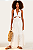 Vestido longo recortes Laise branca Farm 298809 - Imagem 1