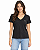 Camiseta CKJ fem V preta CKJF1230 - Imagem 1