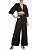 Blusa amarração com manga preta Farm 304470 - Imagem 1