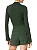 Blusa rib manga longa verde militar Farm 338880 - Imagem 2