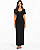 Vestido canelado longo preto MYFT 502VE011896 - Imagem 1