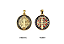 Medalha Sao Bento resinada dourada 13mm - Imagem 3