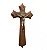 Crucifixo de parede em madeira moldado ouro velho 25cm - Imagem 1
