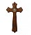 Crucifixo de parede em madeira moldado ouro velho 25cm - Imagem 2