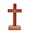 Crucifixo mesa madeira 7cm - Imagem 2