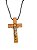 Crucifixo Em Madeira 7 Cm. São Bento No Cordão - Imagem 1