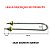 Resistência Tipo U  Mesa Quente Banho Maria 200mm 500w 220v - Imagem 2