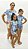 T-Shirt Meia Malha Azul Kids Detalhe aplique Xô Mau Olhado - Imagem 2