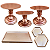 Kit Festa Mosaico Rose Gold Pratos Decorativos Só Boleiras - Imagem 1