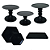 Kit Festa Mosaico Preto Peças Decorativas Mesa Só Boleiras - Imagem 1