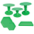 Kit Festa Mosaico Verde Limão Peças Decorativas Só Boleiras - Imagem 1