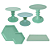 Kit Festa Mosaico Verde Menta Peças Decorativas Só Boleiras - Imagem 1