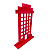 DISPLAY MDF PREDIO RETANGULAR VERMELHO - Imagem 2