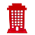 DISPLAY MDF PREDIO RETANGULAR VERMELHO - Imagem 1