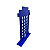 DISPLAY MDF PREDIO RETANGULAR AZUL ROYAL - Imagem 3