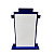 DISPLAY MDF PREDIO RETANGULAR AZUL ROYAL - Imagem 2