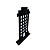 DISPLAY MDF PREDIO RETANGULAR PRETO - Imagem 2