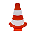 DISPLAY MDF CONE DE TRANSITO LARANJA-BRANCO - Imagem 1